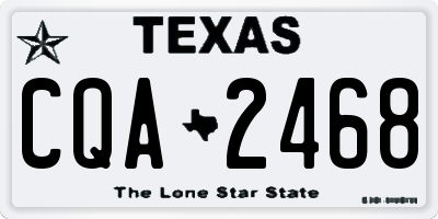 TX license plate CQA2468