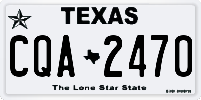 TX license plate CQA2470
