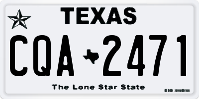 TX license plate CQA2471