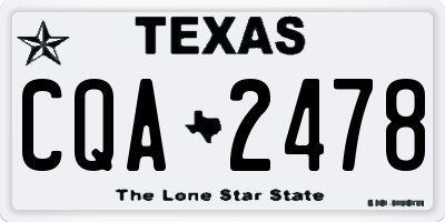 TX license plate CQA2478