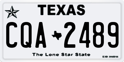 TX license plate CQA2489
