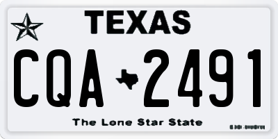 TX license plate CQA2491
