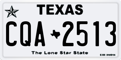 TX license plate CQA2513