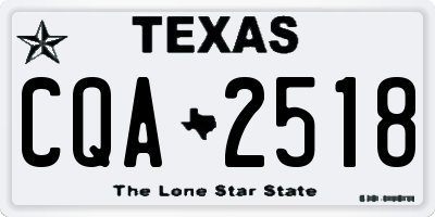 TX license plate CQA2518