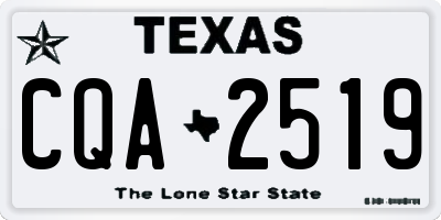 TX license plate CQA2519