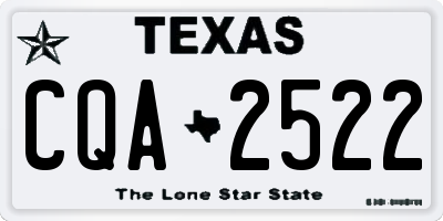 TX license plate CQA2522