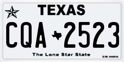 TX license plate CQA2523