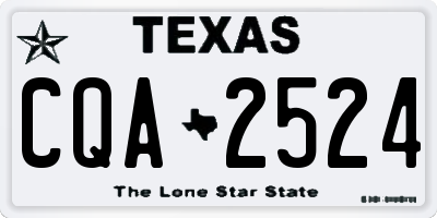TX license plate CQA2524
