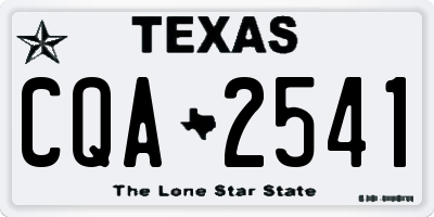 TX license plate CQA2541