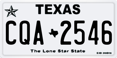 TX license plate CQA2546