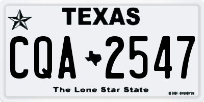 TX license plate CQA2547