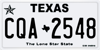 TX license plate CQA2548