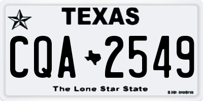 TX license plate CQA2549
