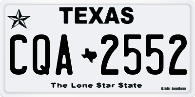 TX license plate CQA2552