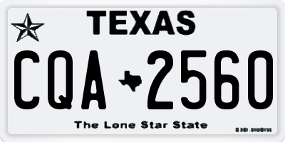 TX license plate CQA2560