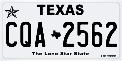 TX license plate CQA2562