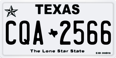 TX license plate CQA2566