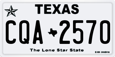 TX license plate CQA2570