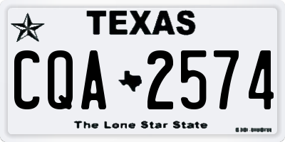 TX license plate CQA2574