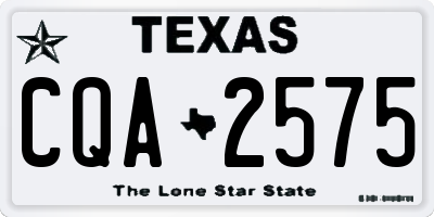 TX license plate CQA2575