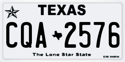 TX license plate CQA2576