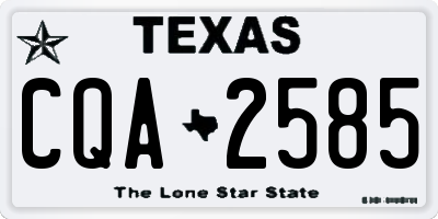 TX license plate CQA2585