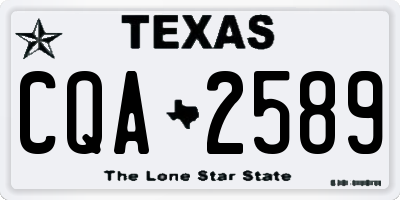TX license plate CQA2589