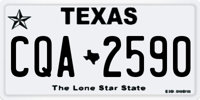 TX license plate CQA2590