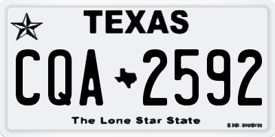 TX license plate CQA2592