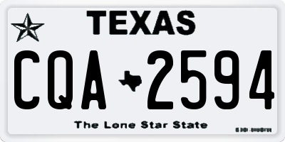 TX license plate CQA2594