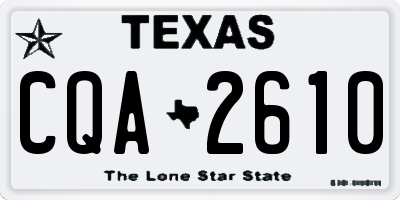 TX license plate CQA2610