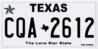 TX license plate CQA2612