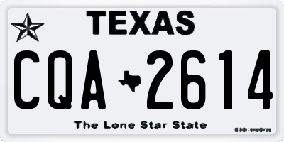 TX license plate CQA2614