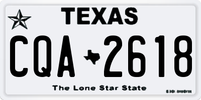 TX license plate CQA2618