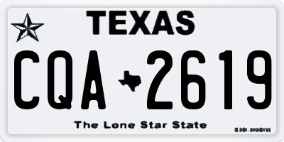 TX license plate CQA2619