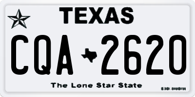 TX license plate CQA2620