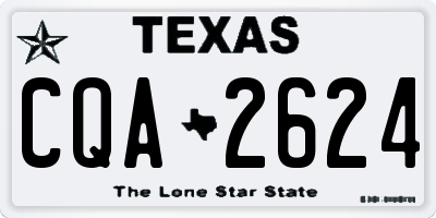 TX license plate CQA2624