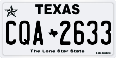 TX license plate CQA2633