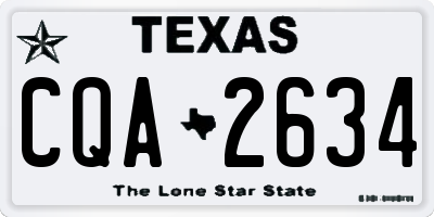 TX license plate CQA2634