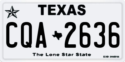 TX license plate CQA2636