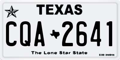 TX license plate CQA2641