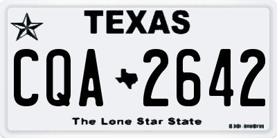 TX license plate CQA2642