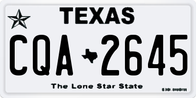 TX license plate CQA2645