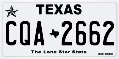 TX license plate CQA2662