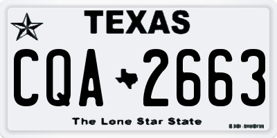 TX license plate CQA2663