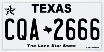 TX license plate CQA2666