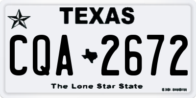 TX license plate CQA2672
