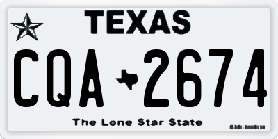 TX license plate CQA2674