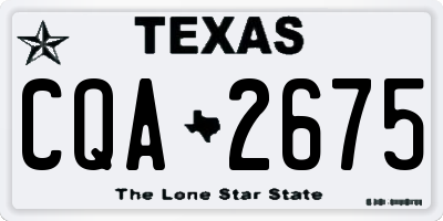 TX license plate CQA2675