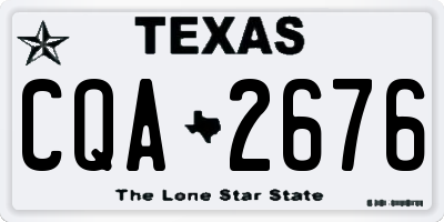 TX license plate CQA2676